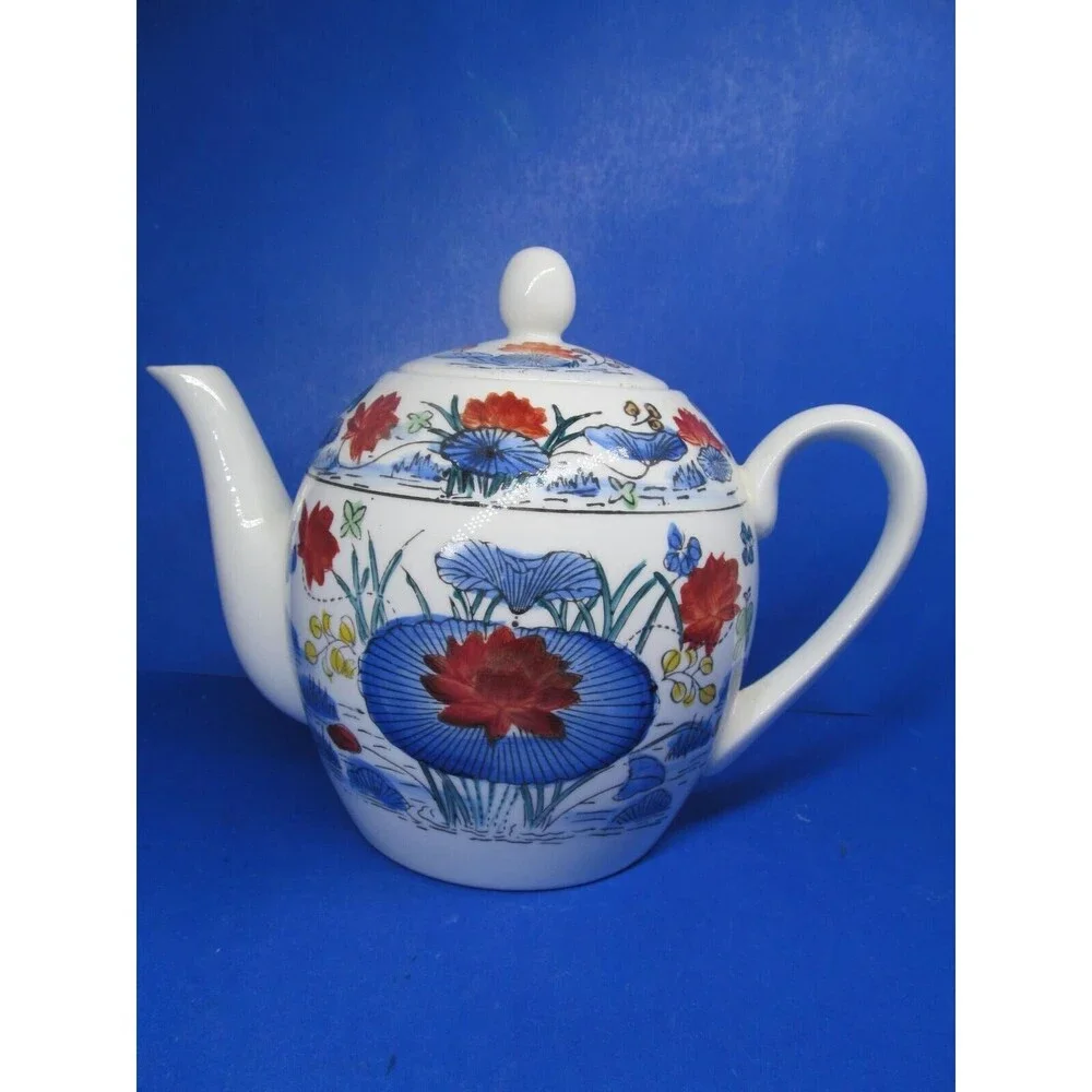 Williams Sonoma Grande Cuisine Ceramic Floral Teapot